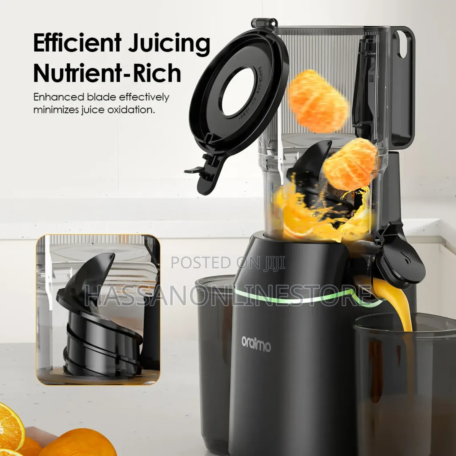 Oraimo Easyjuice 108mm Diameter 800ml Slow Juicer
