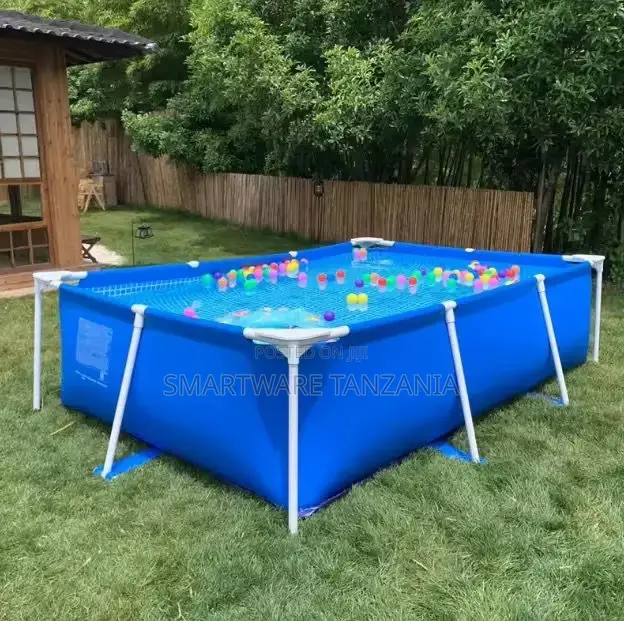 Intex Metal Frame Pool Rectangular 3x2m Blue, 3 X 2 X 0.75m