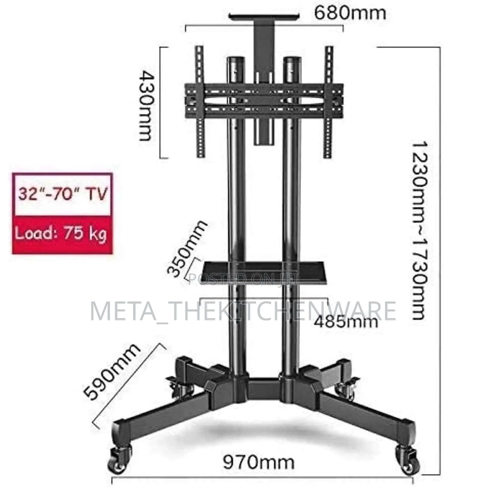 Movable Tv Stand Trolley 32-70inches