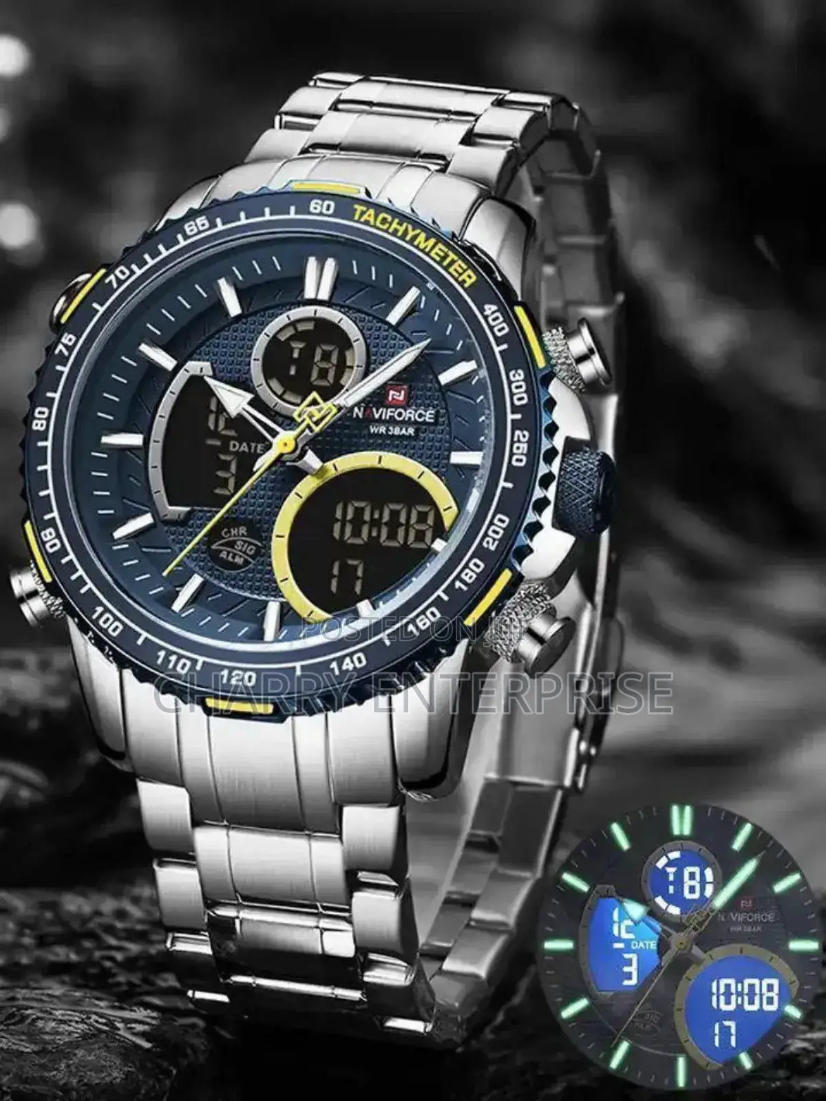 Original Naviforce Watch Dual Time Water Proof Day and Date