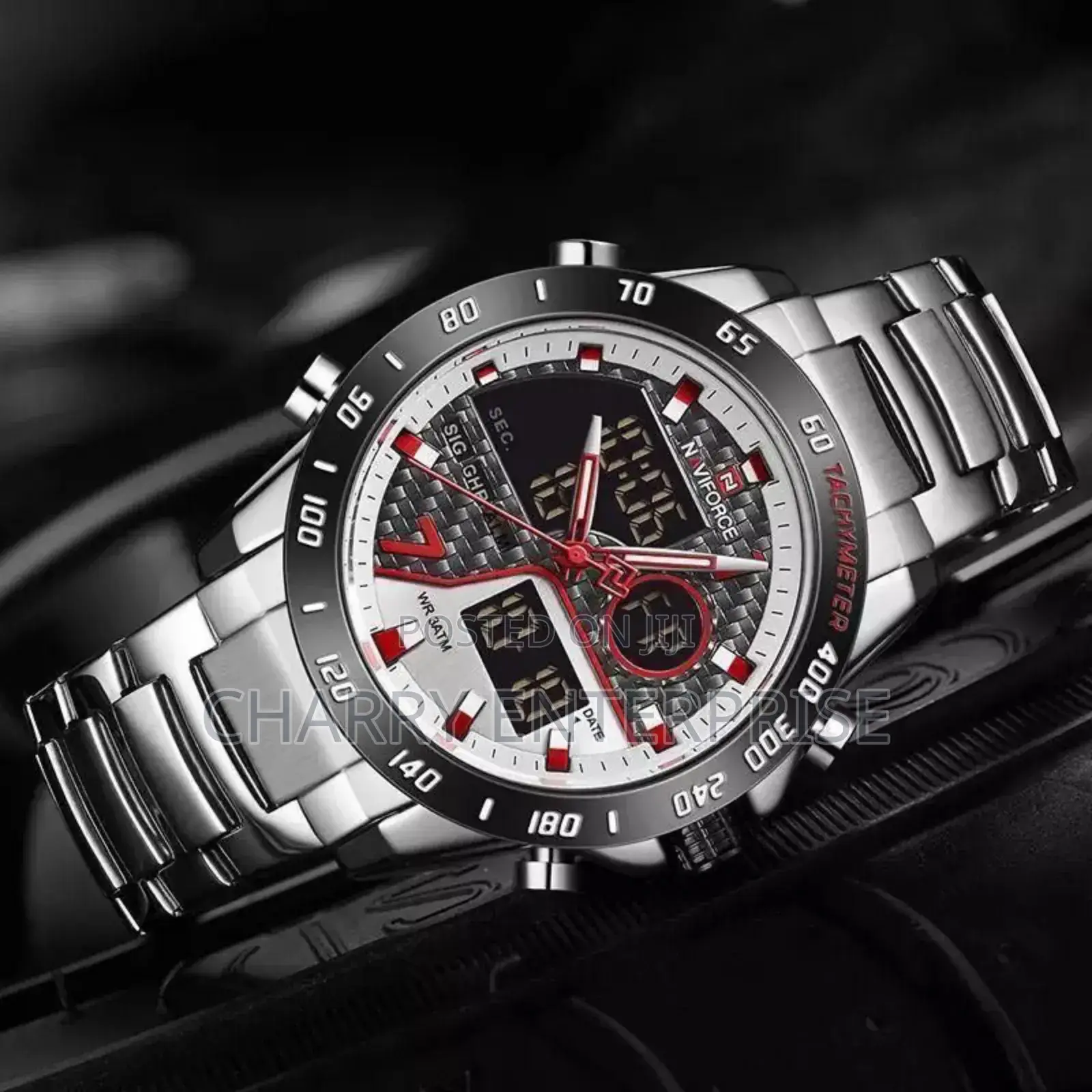 Original Naviforce Watch Dual Time Water Proof Day and Date