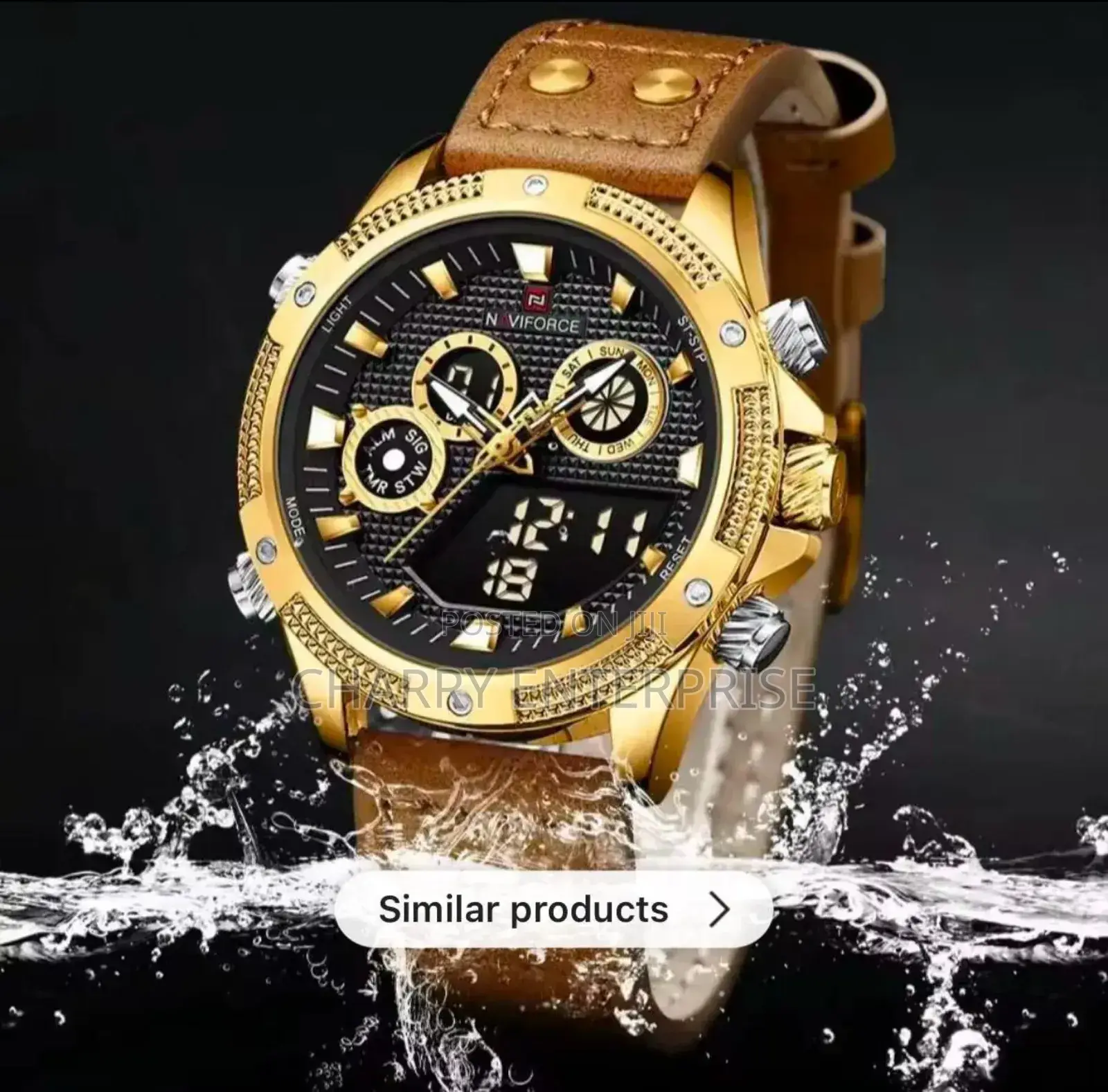 Original Naviforce Watch Dual Time Water Proof Day and Date