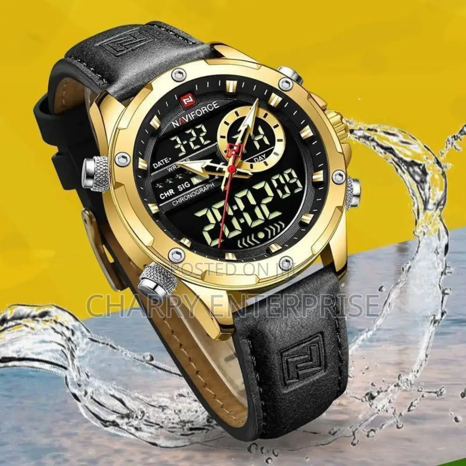 Original Naviforce Watch Dual Time Water Proof Day and Date
