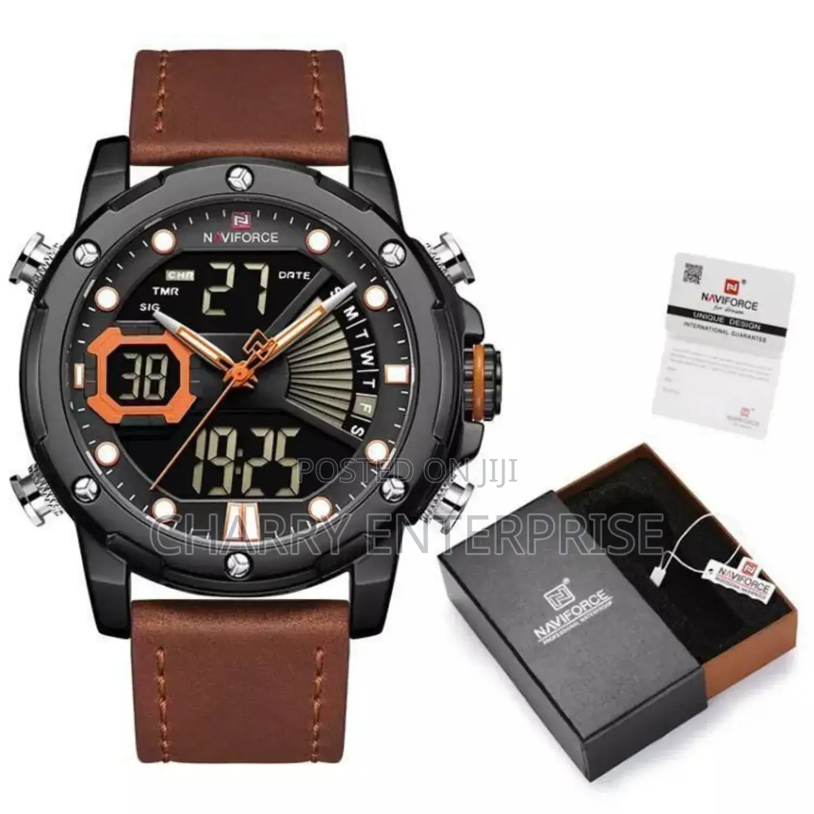 Original Naviforce Watch Dual Time Water Proof Day and Date