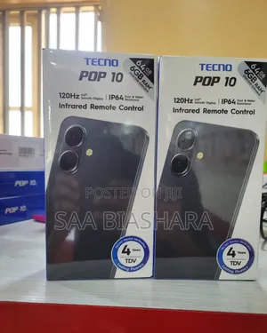New Tecno Pop 10 64 GB Black