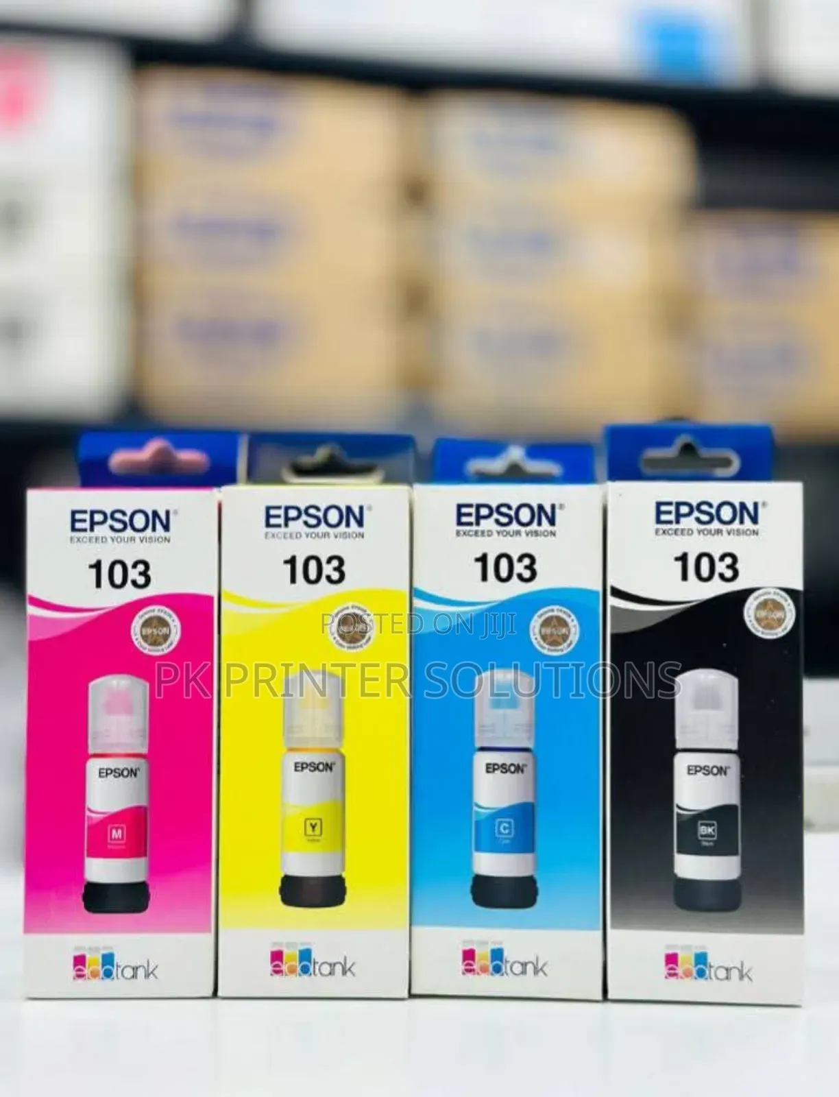 Original Epson 103 Ink– Black / Cyan / Magenta / Yellow