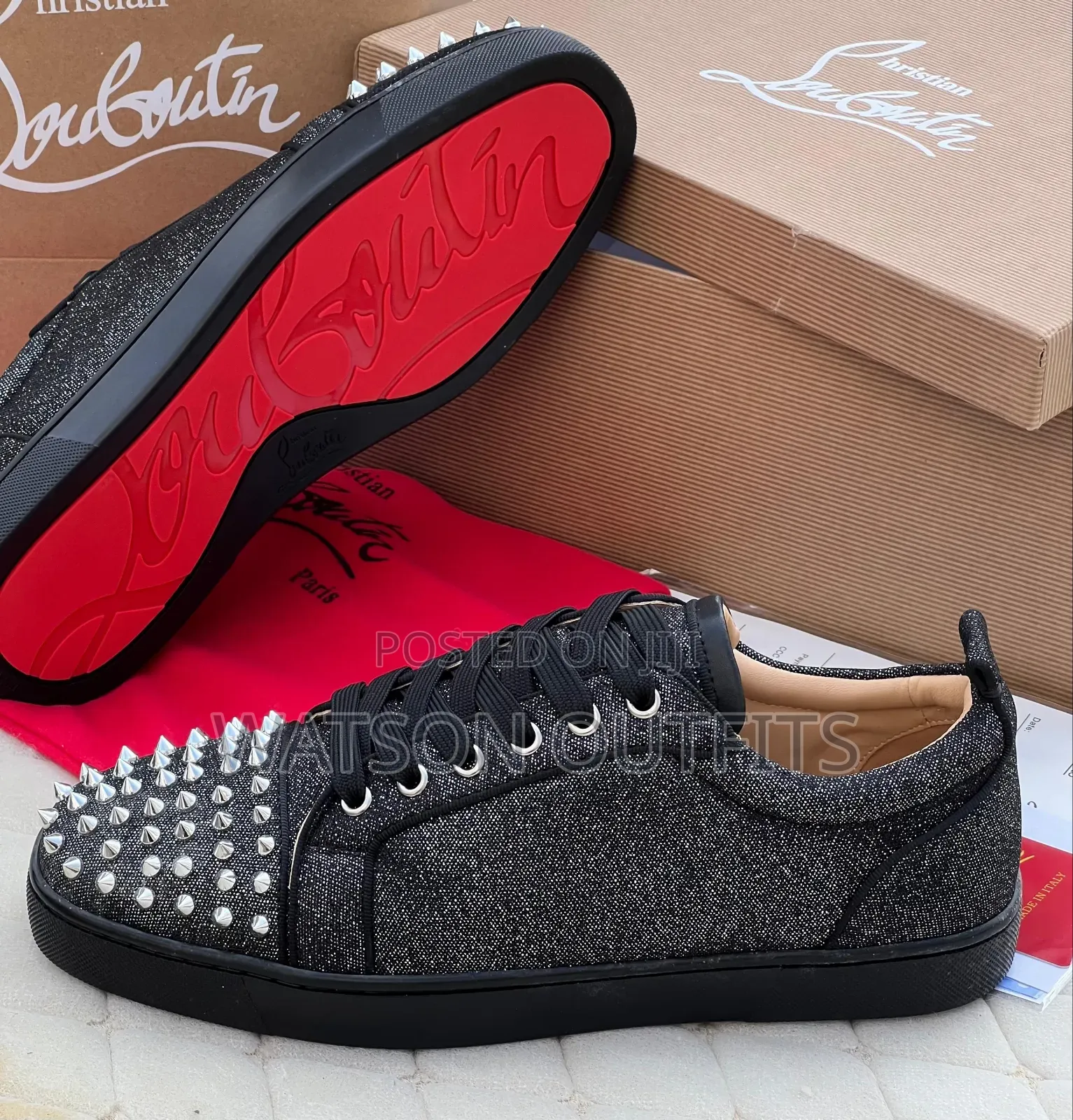 Men's Smooth and Rough Plain Christian Louboutin Shoes New