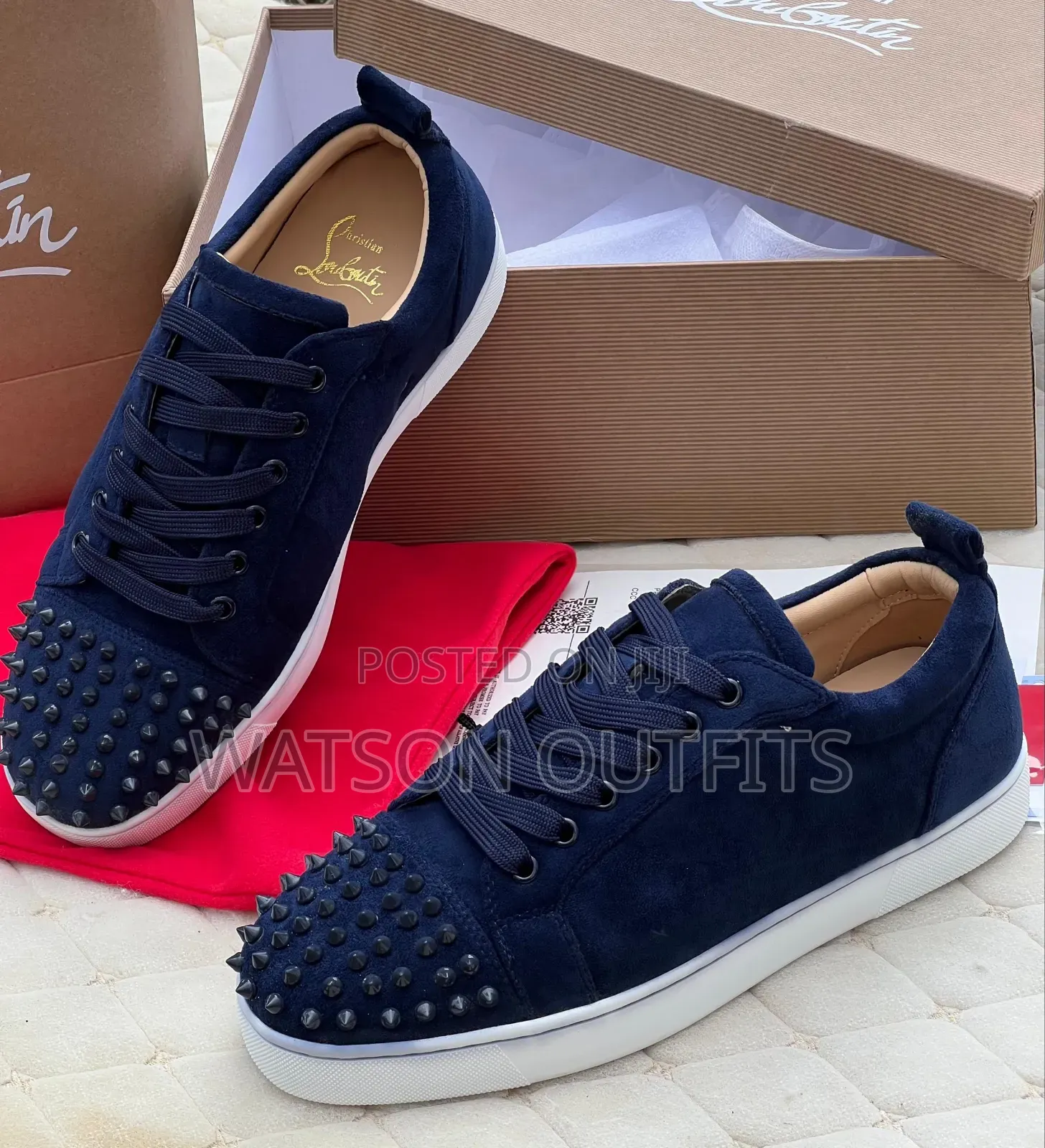 Men's Smooth and Rough Plain Christian Louboutin Shoes New