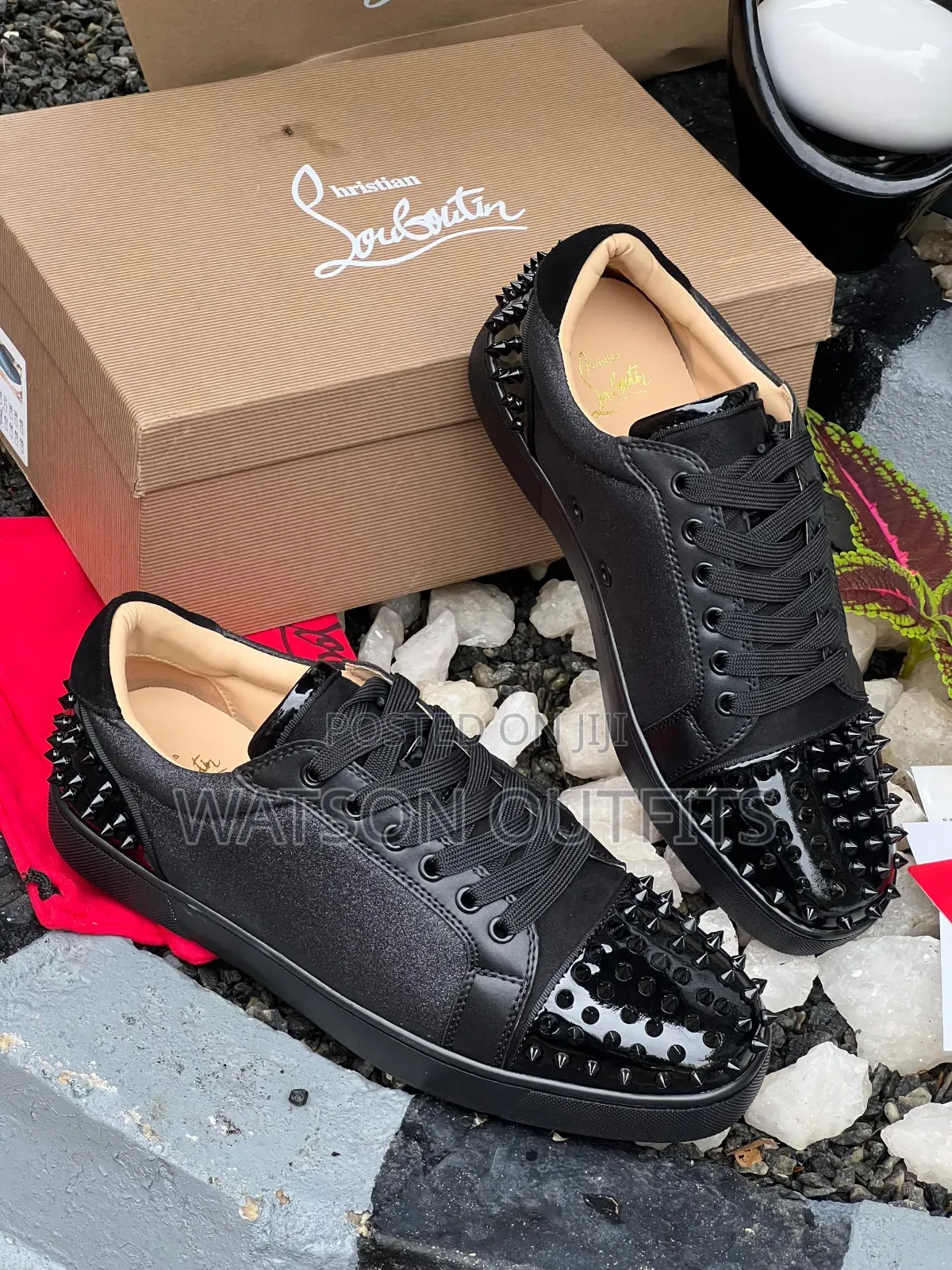 Men's Smooth and Rough Plain Christian Louboutin Shoes New
