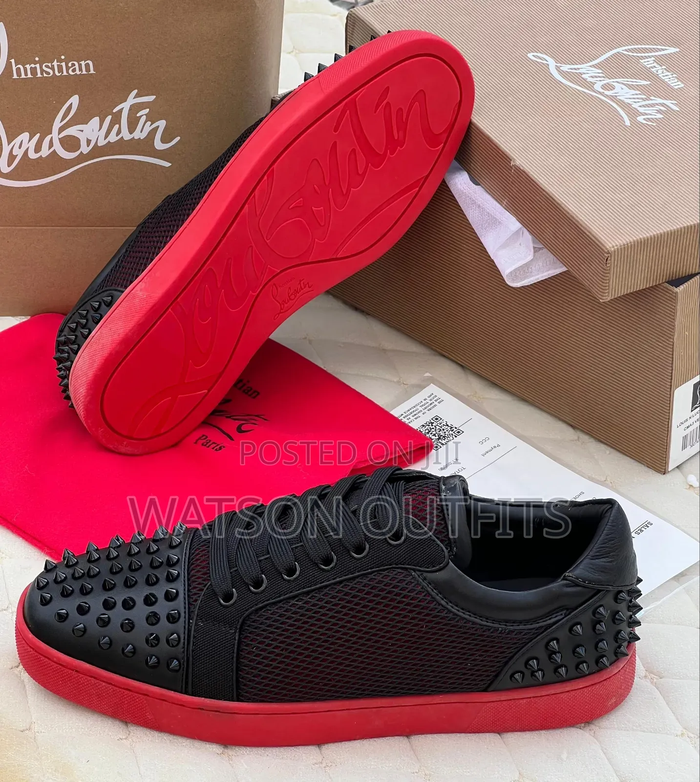 Men's Smooth and Rough Plain Christian Louboutin Shoes New