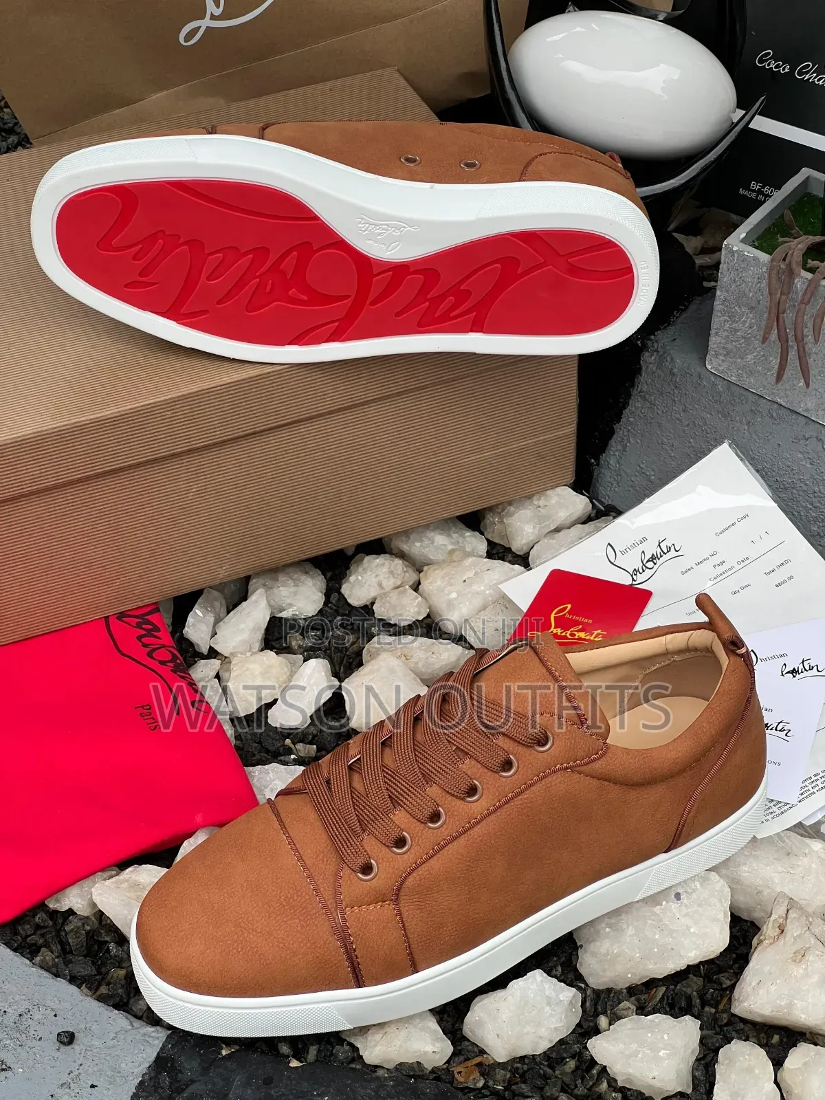 Men's Smooth and Rough Plain Christian Louboutin Shoes New