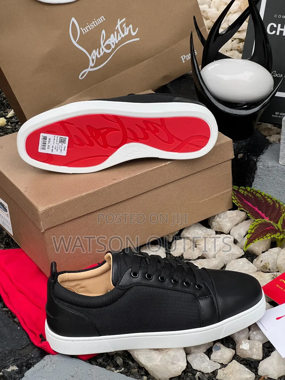 Men's Smooth and Rough Plain Christian Louboutin Shoes New