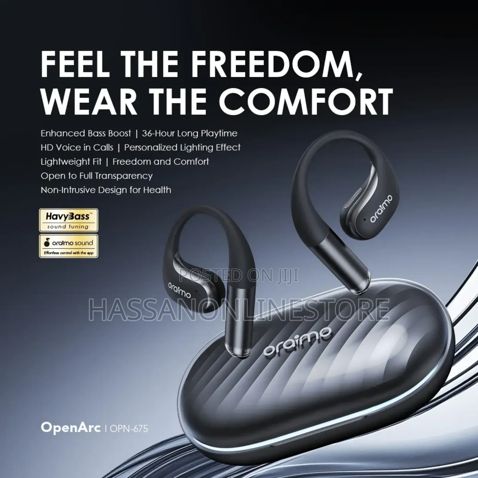 Oraimo Openarc Open-Ear Wireless Earphones