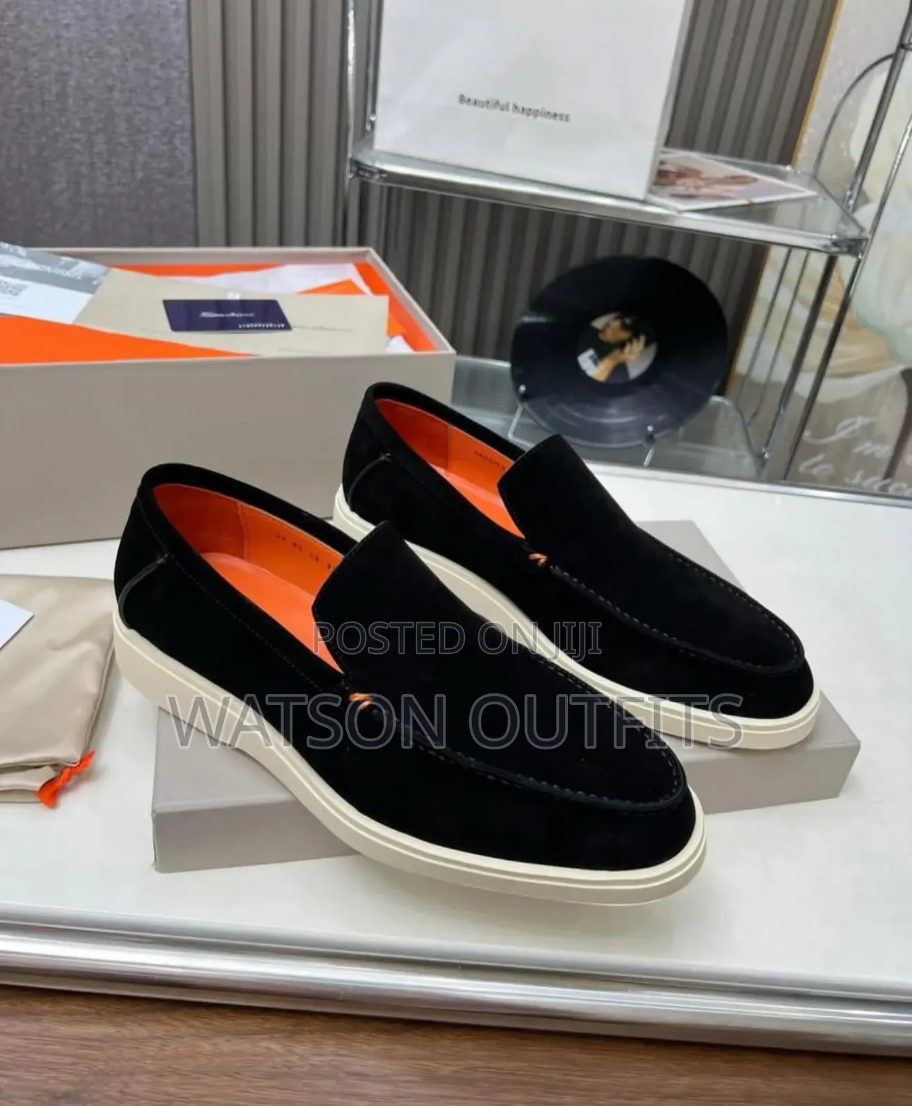 Men's Santoni Italian Brand Leather Shoes