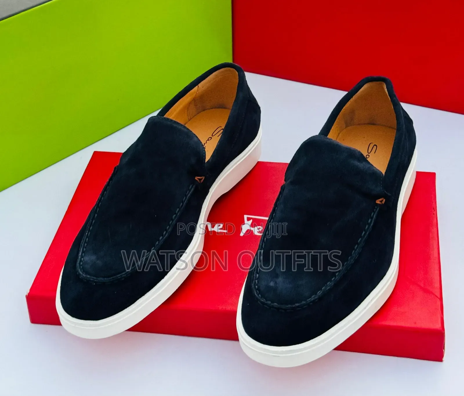 Men's Santoni Italian Brand Leather Shoes
