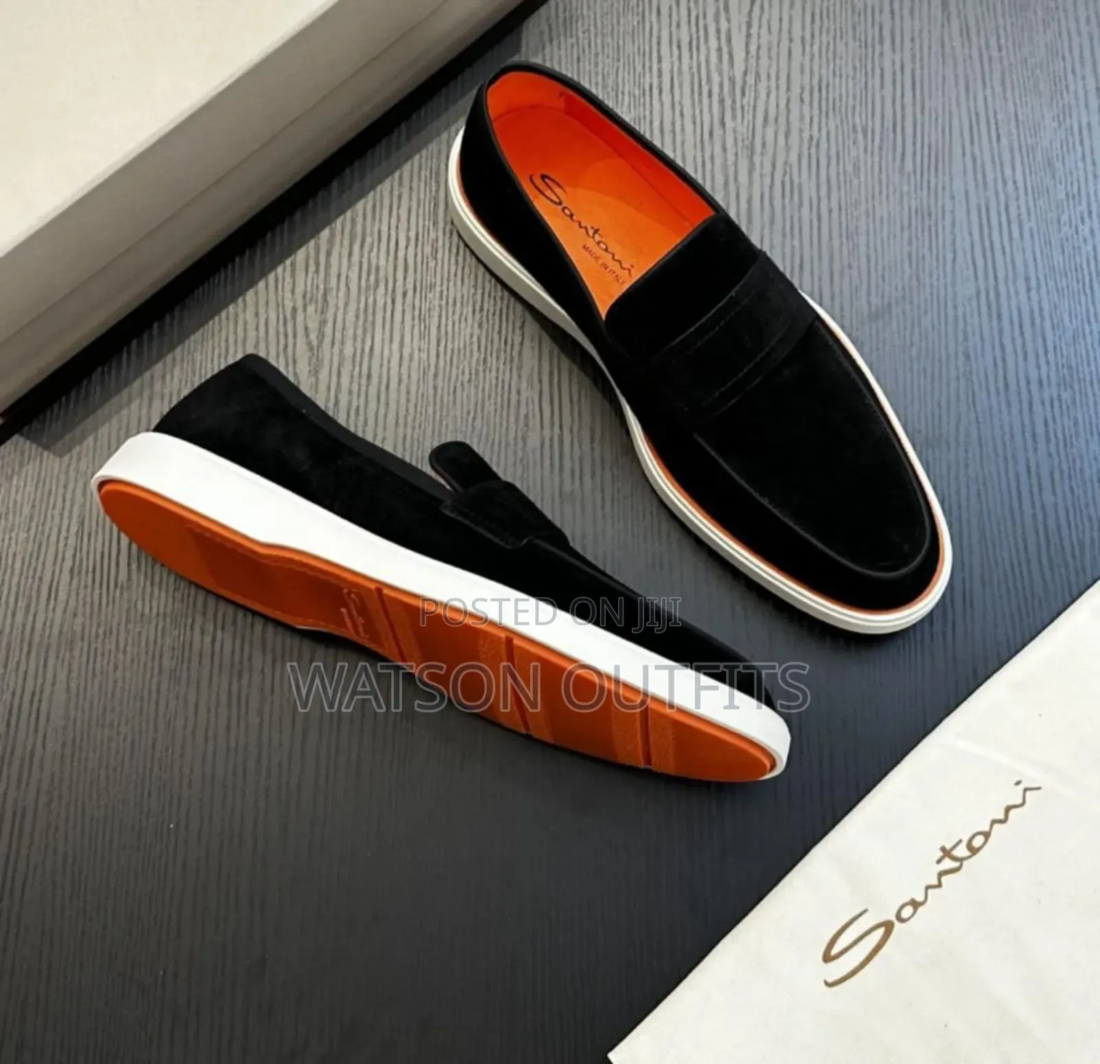 Men's Santoni Italian Brand Leather Shoes