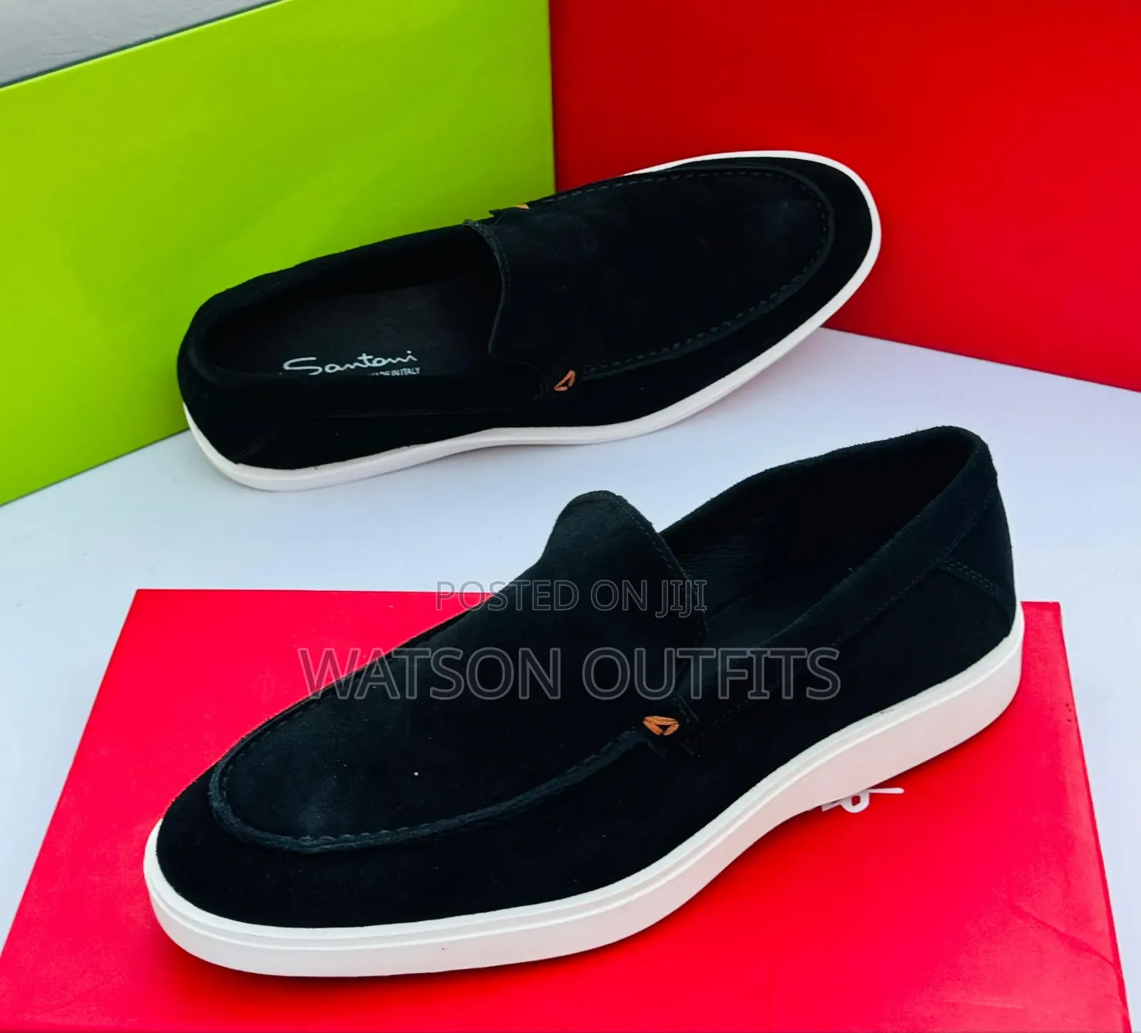 Men's Santoni Italian Brand Leather Shoes