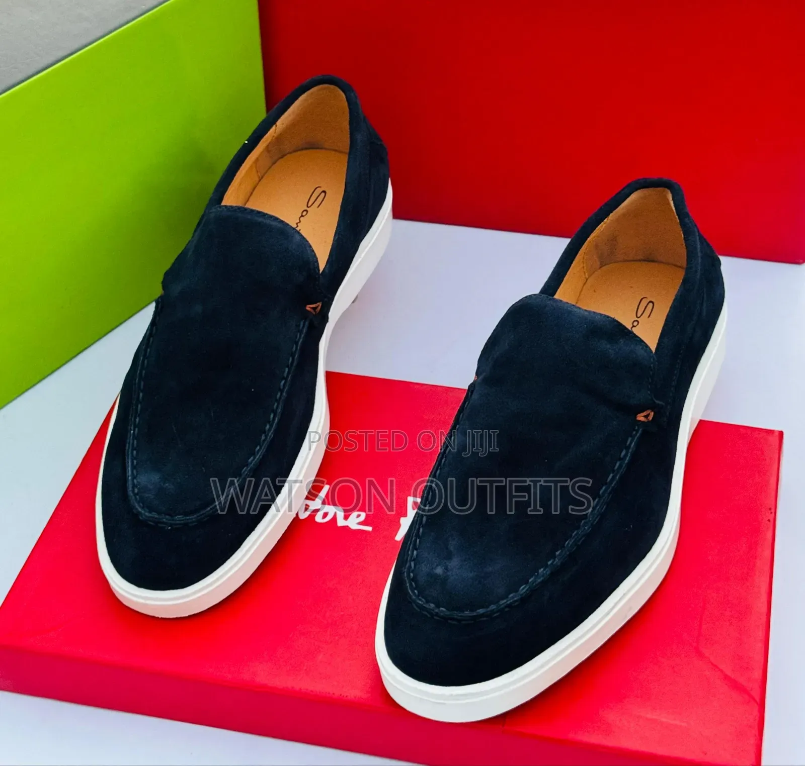 Men's Santoni Italian Brand Leather Shoes