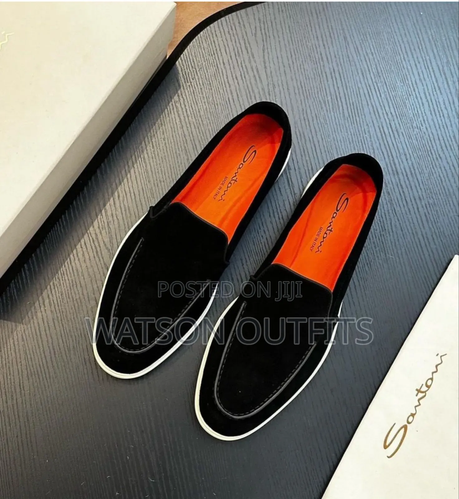 Men's Santoni Italian Brand Leather Shoes