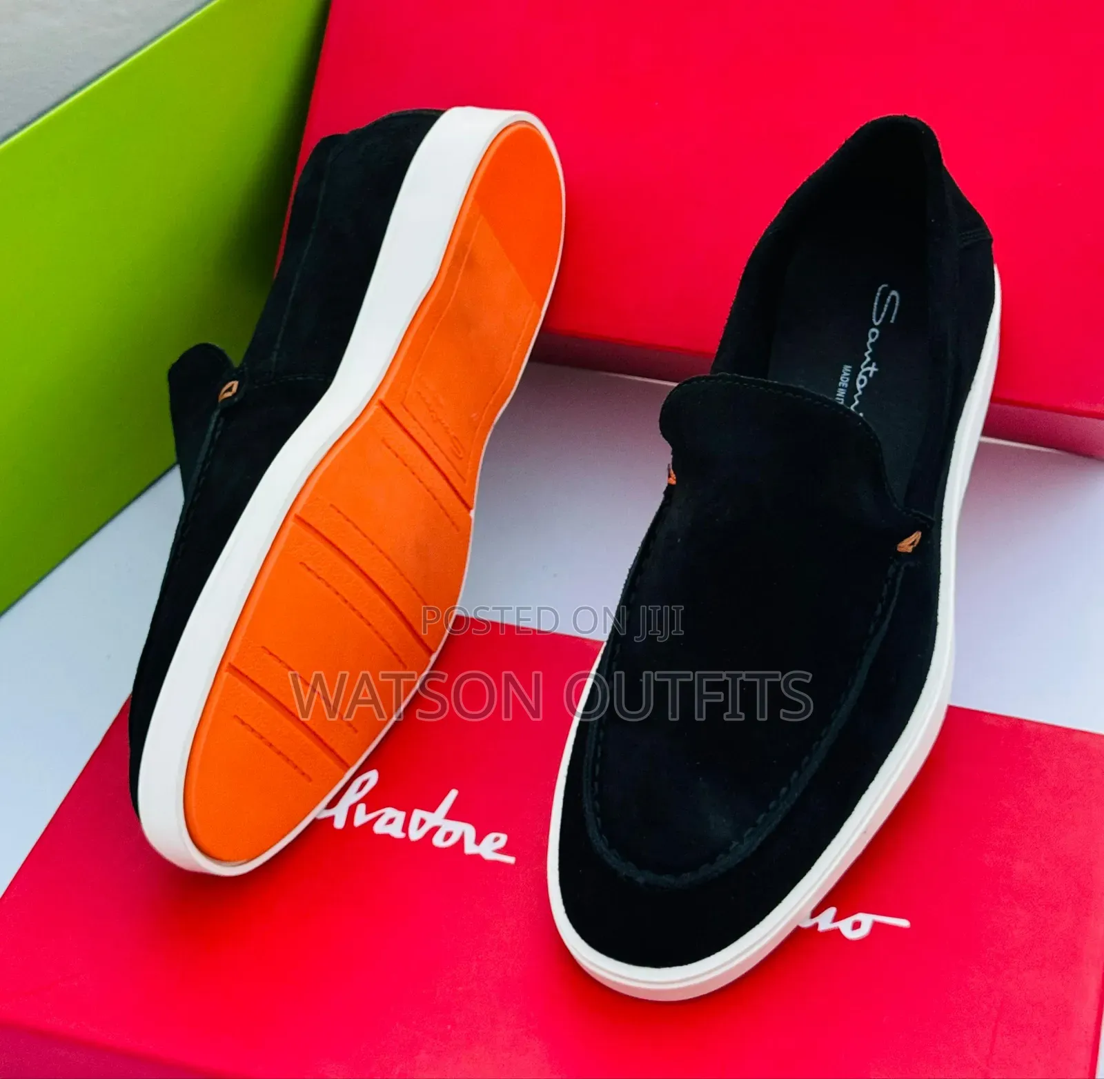 Men's Santoni Italian Brand Leather Shoes