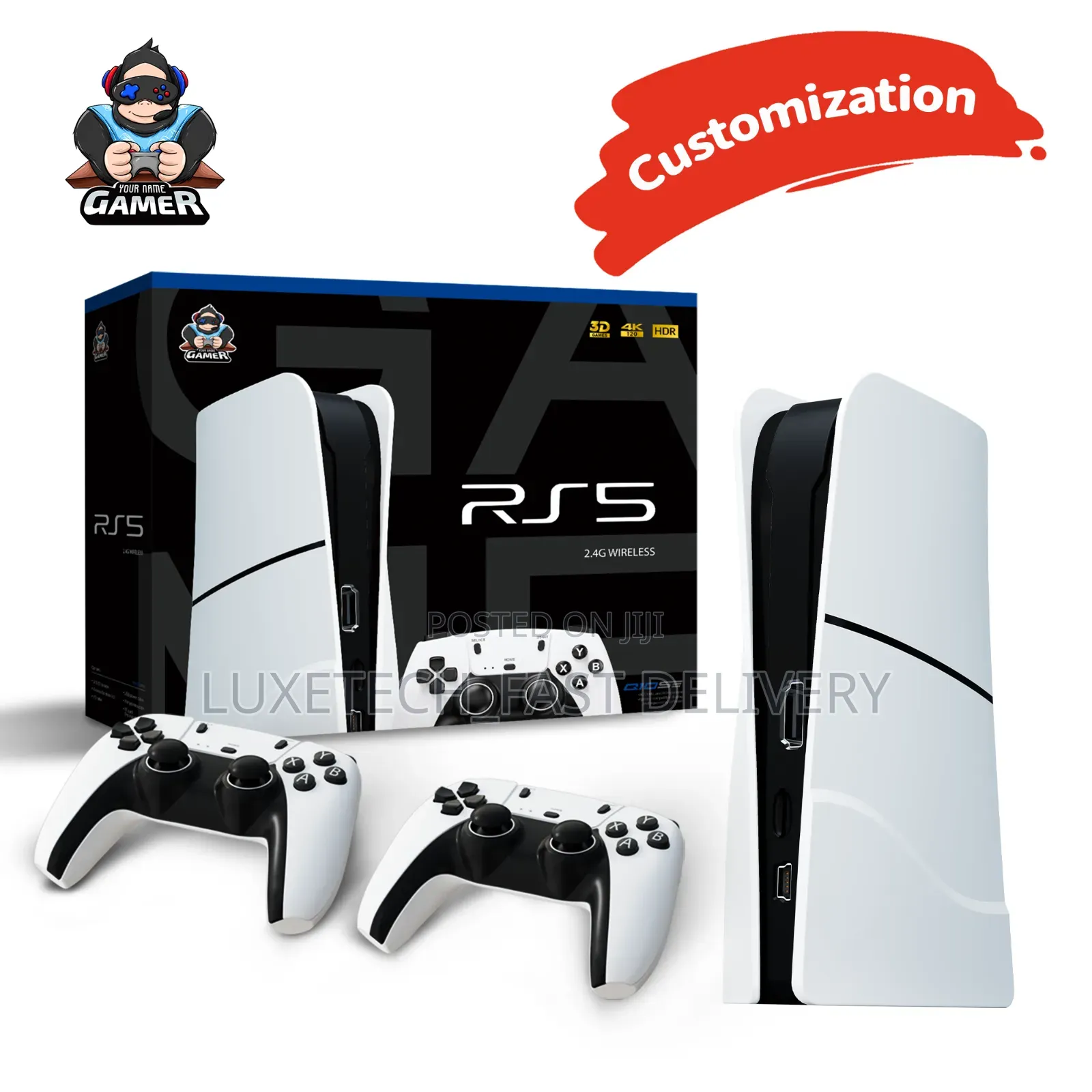 Rs5 Video Game Console With 2 Wireless Controllers/Game Pads