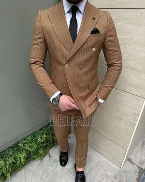 Brown Suit | White Stripes