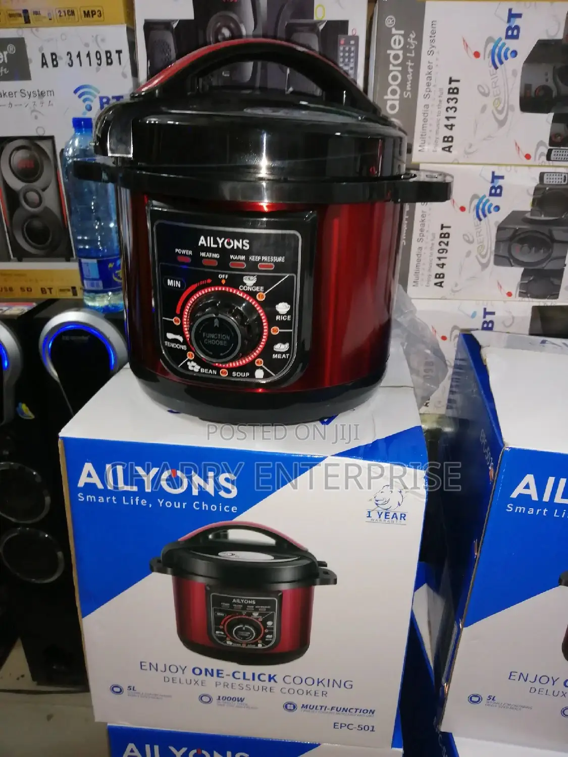Ailyons Pressure Cooker Inapika Maharage, Wali, Nyama, N.K