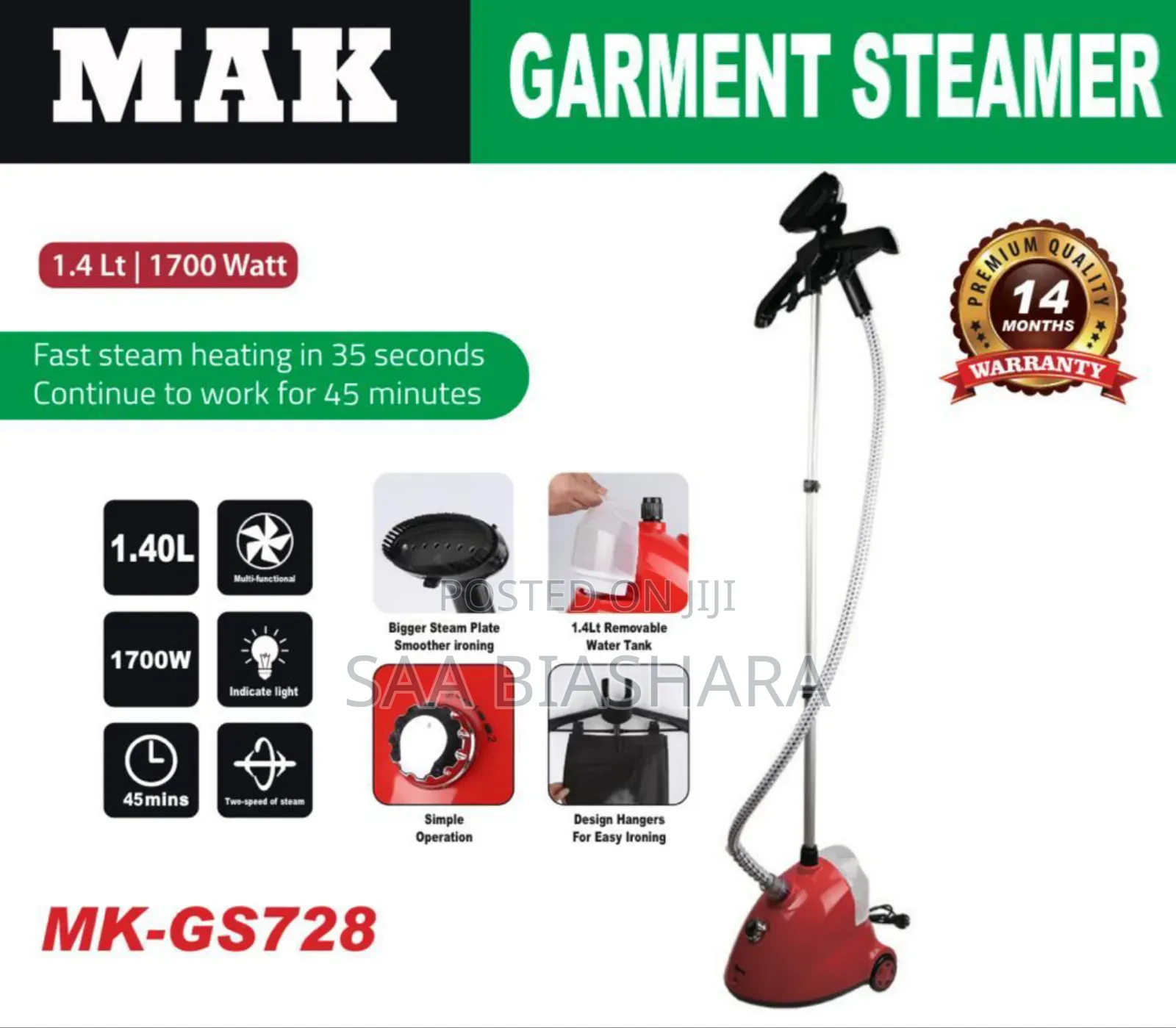 Mak Garment Steamer (Pass Ya Mvuke)