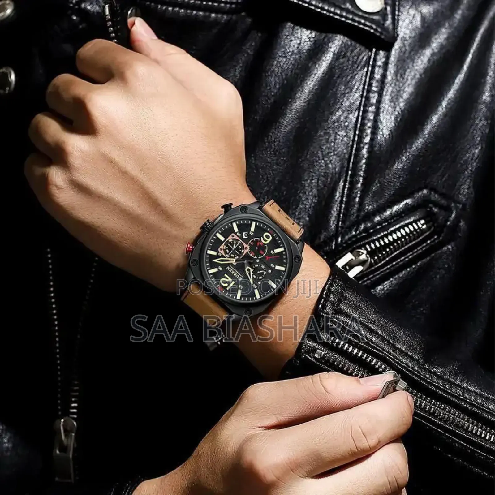 Curren 8398 Classic and Luxury Watch Brown and Black Belt