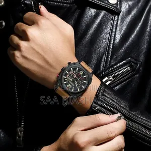 Curren 8398 Classic and Luxury Watch Brown and Black Belt