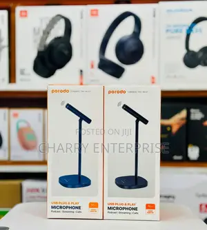 Porodo Desktop Mic Podcasting Streaming Calls Usb Plag Play