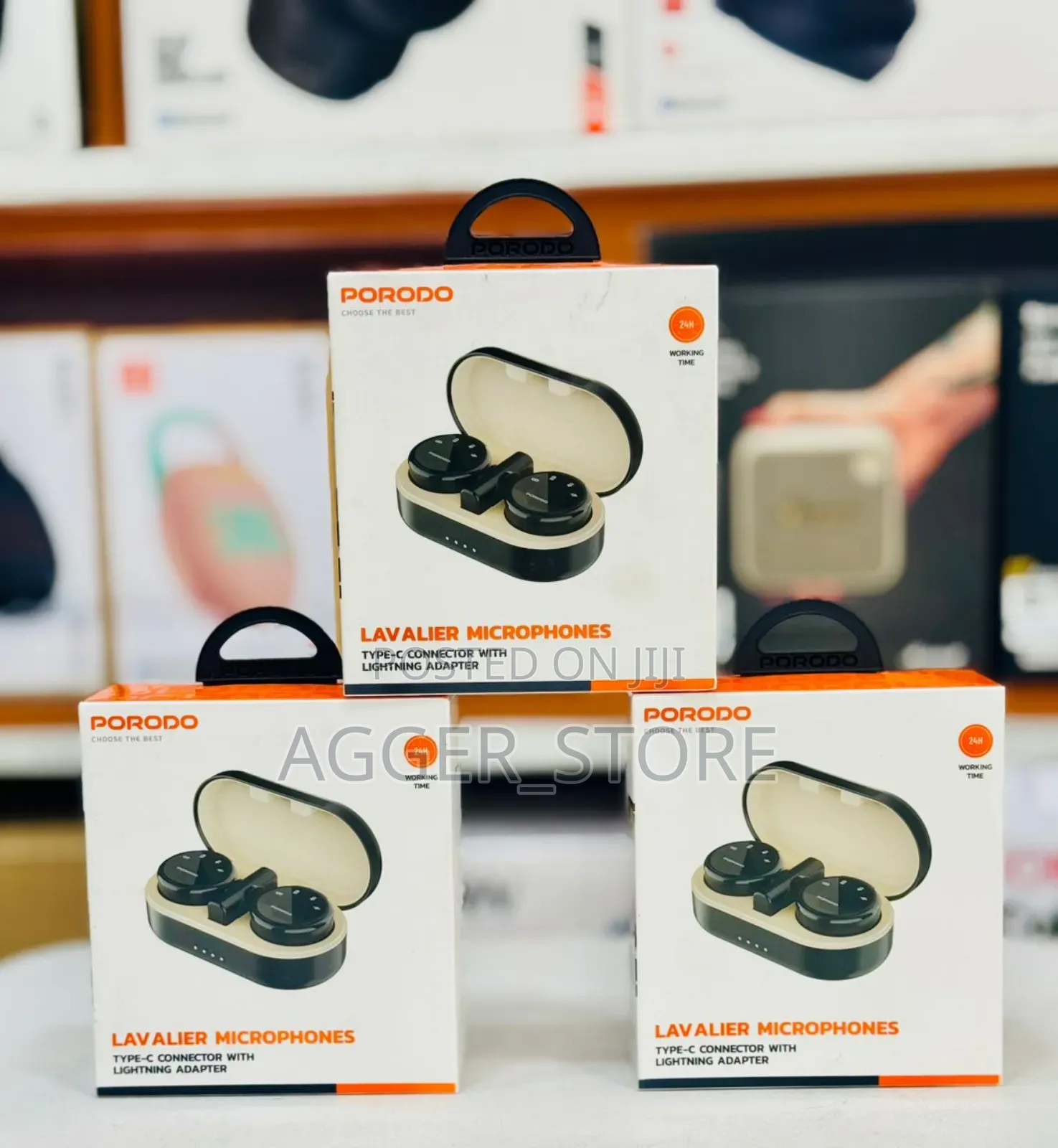Porodo Lavalier Rechargeable Mic (Double)