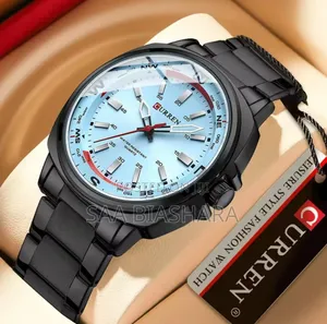 Curren 8455 Quartz Steel Black 