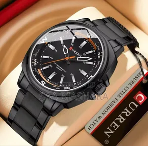 Curren 8455 Top Luxury Watch Black