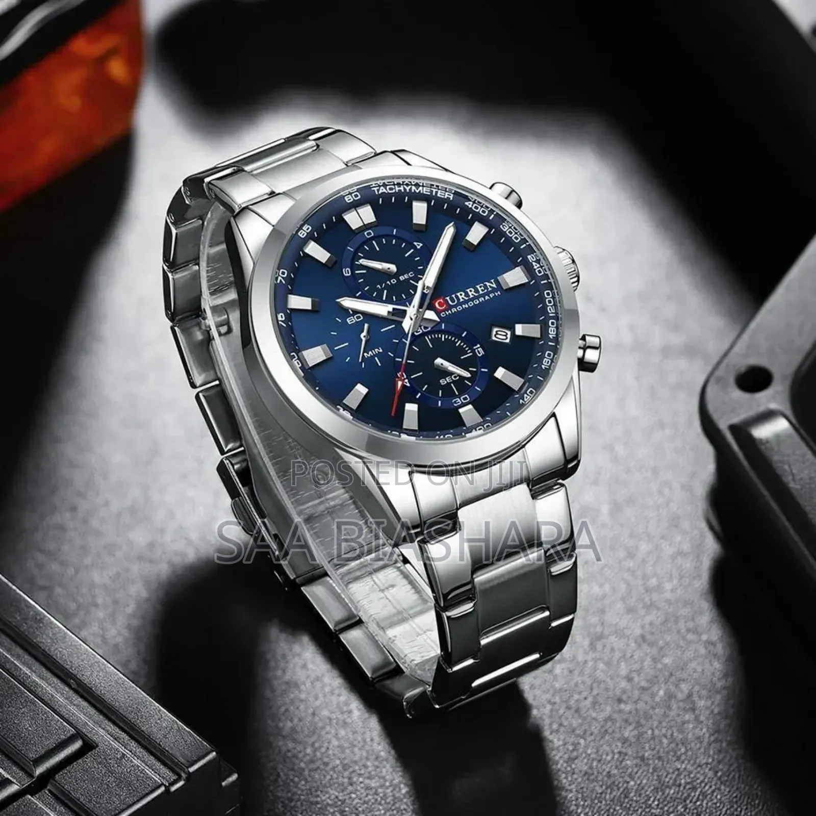 Curren 8445 Men's Luxury Wrists Watch Silver