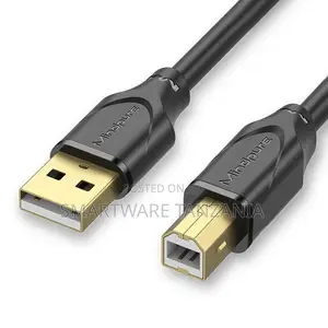 Gold Plated Black Port 1m Printer Cable Data Transmission