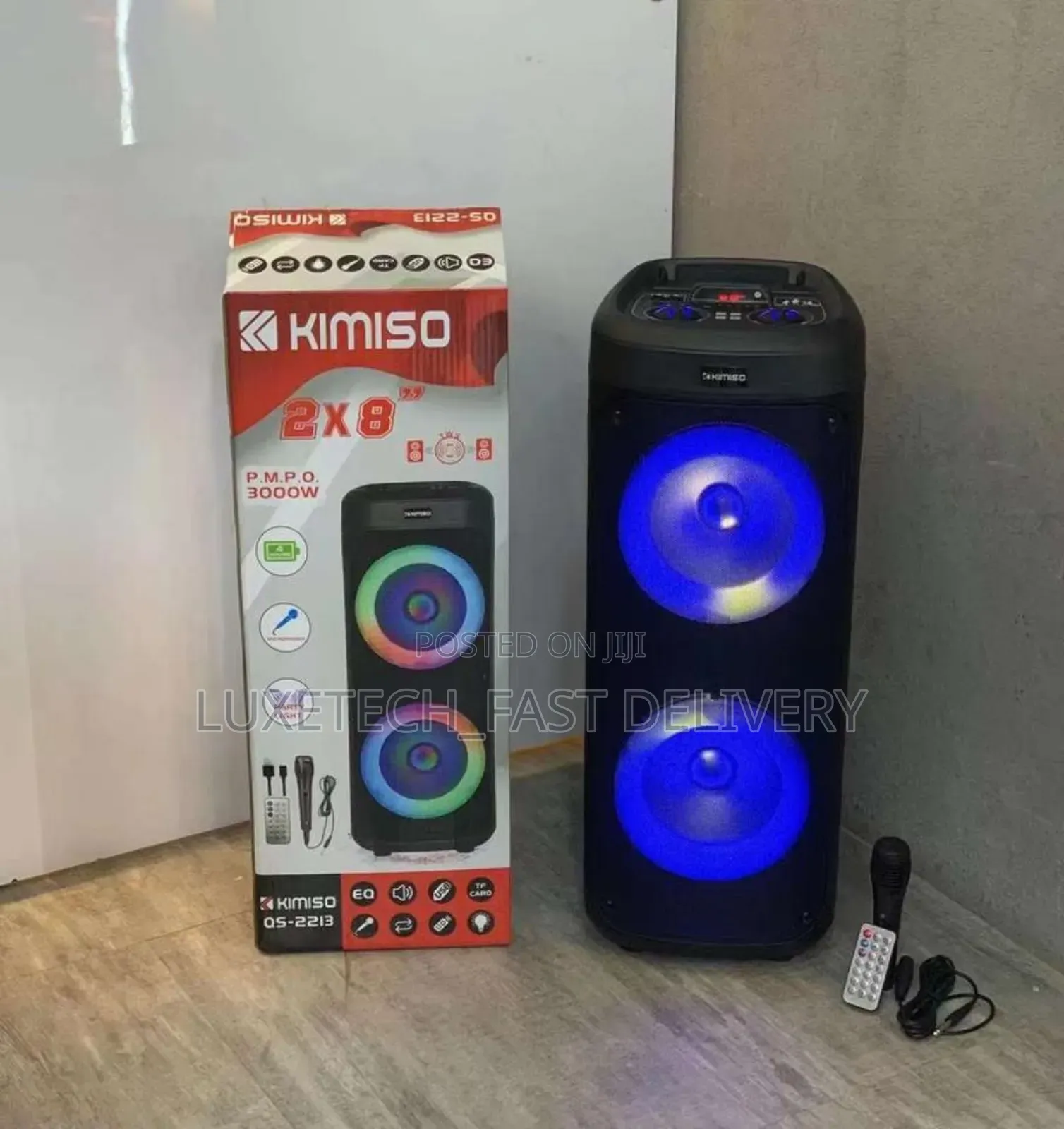 Portable Speaker With Wired Mic/Spika Ya Kuchaji Ina Maiki