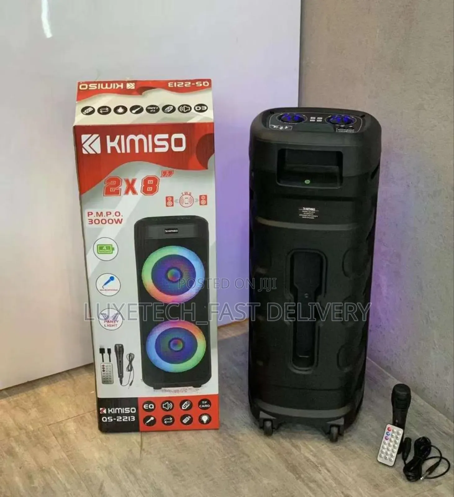 Portable Speaker With Wired Mic/Spika Ya Kuchaji Ina Maiki