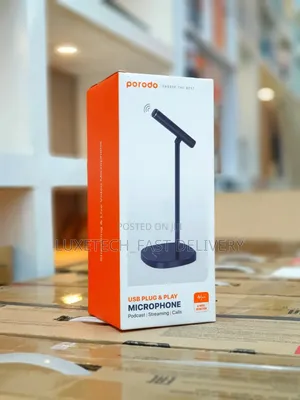 Porodo Desktop Tiltable Usb Microphone With Usb-C Data Cable