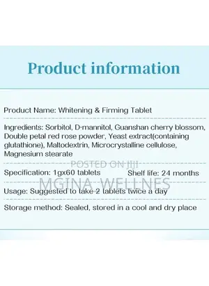 Whitening and Firming Glutathione