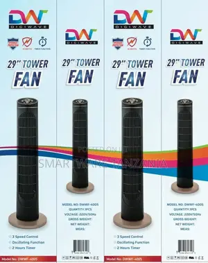 Tower Fan With Remote, 3 Speeds, 3 Modes, Oscillating Fan