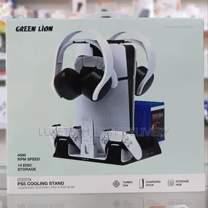 Green Lion Cooling Stand Charging Station for Ps5, Ps5 Slim