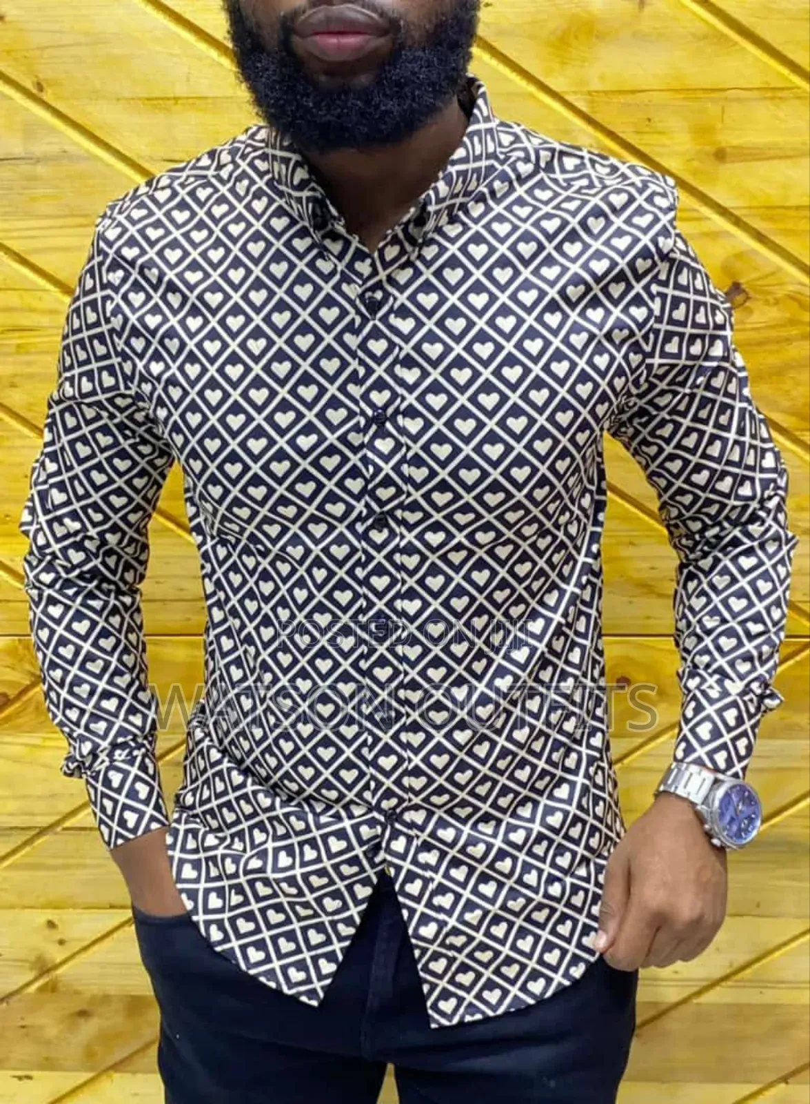 Men's Heart Design Top Shirts