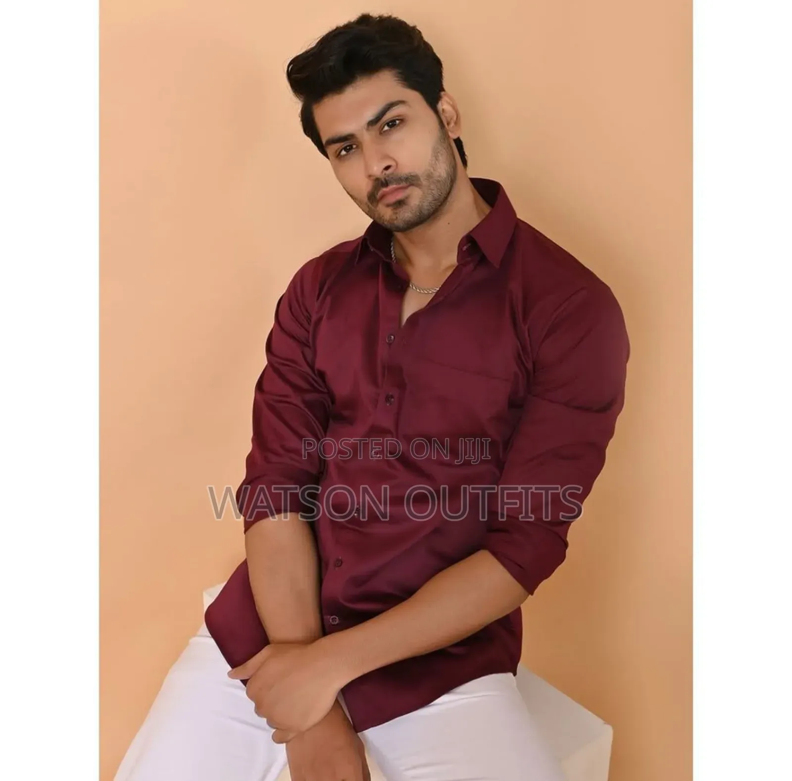 Plain Long Sleeve Men's Good Materials Shirts