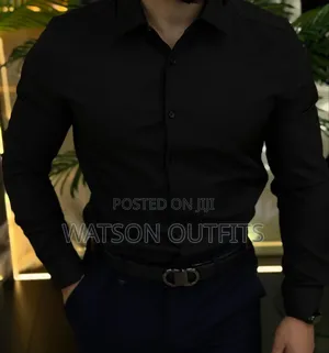 Plain Long Sleeve Men's Good Materials Shirts