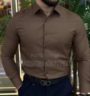 Plain Long Sleeve Men's Good Materials Shirts
