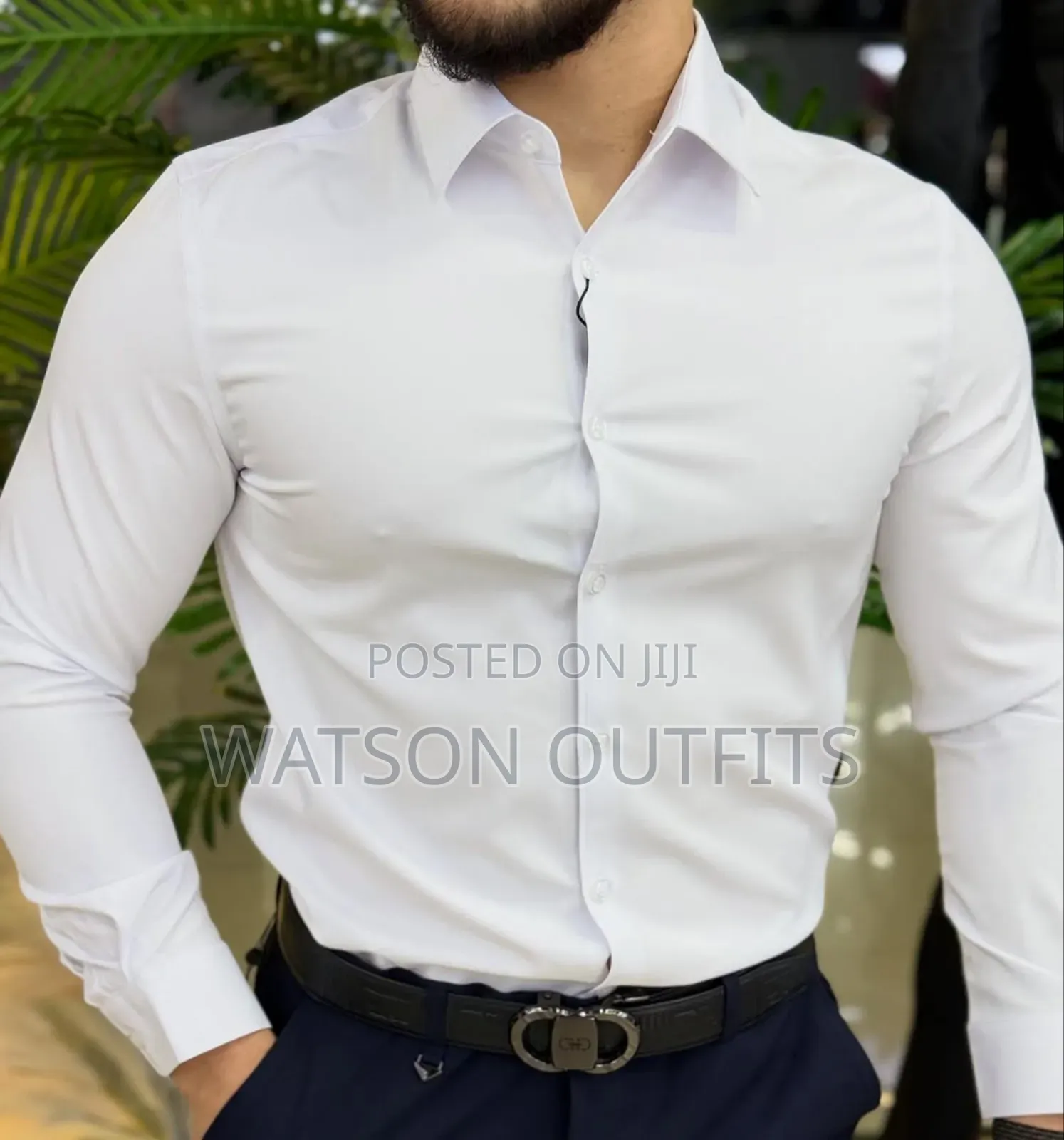 Plain Long Sleeve Men's Good Materials Shirts