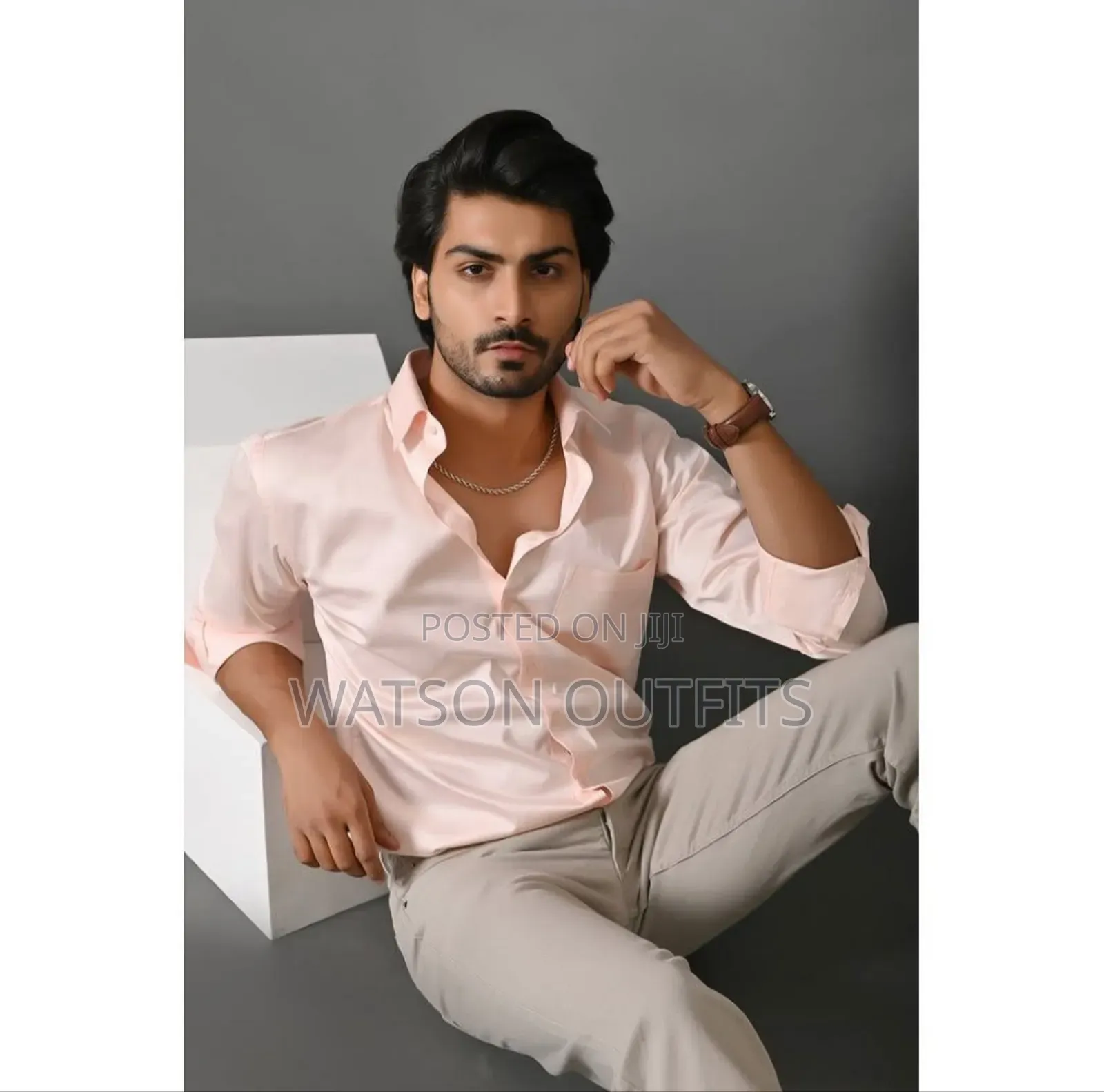 Plain Long Sleeve Men's Good Materials Shirts