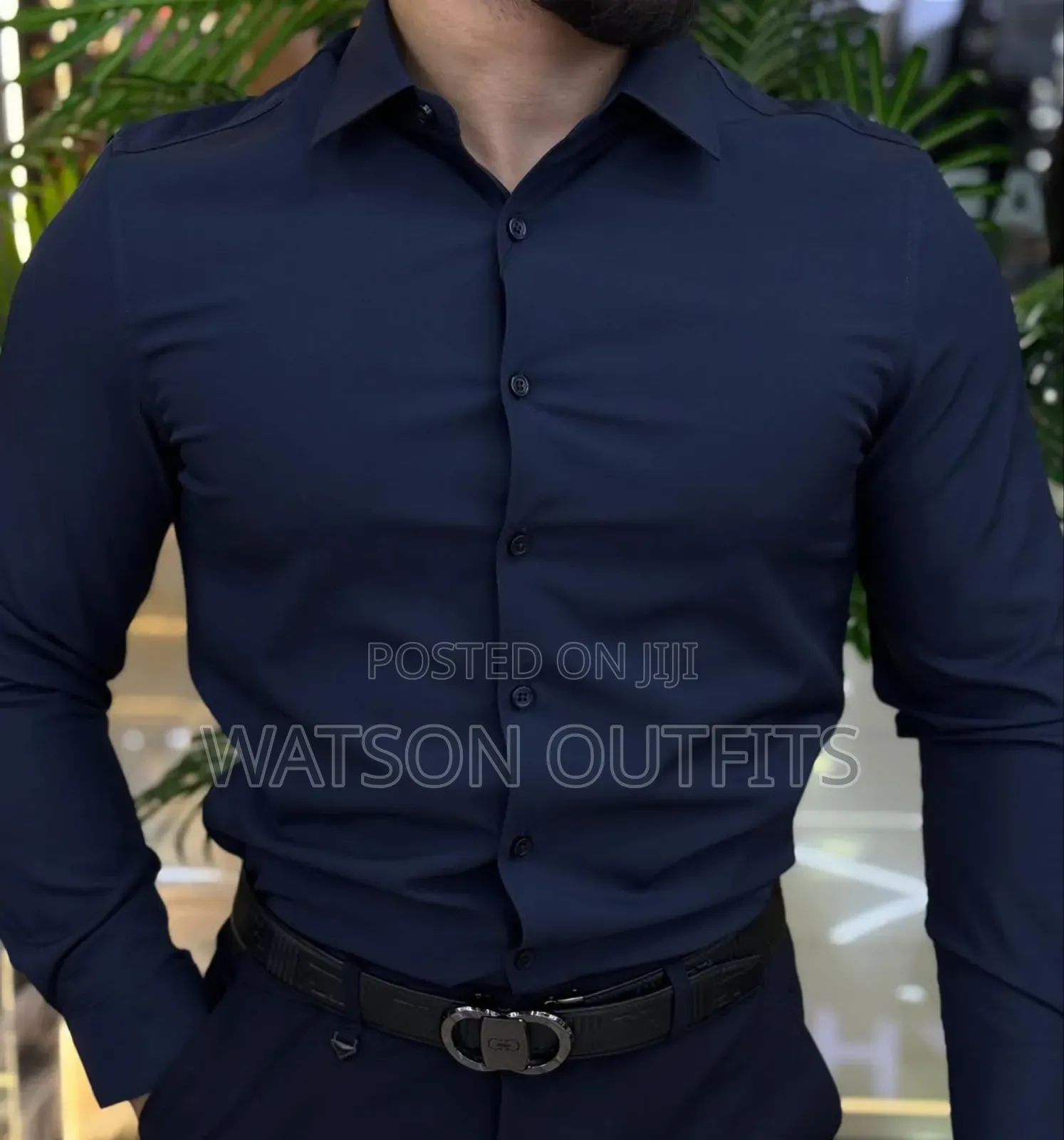 Plain Long Sleeve Men's Good Materials Shirts