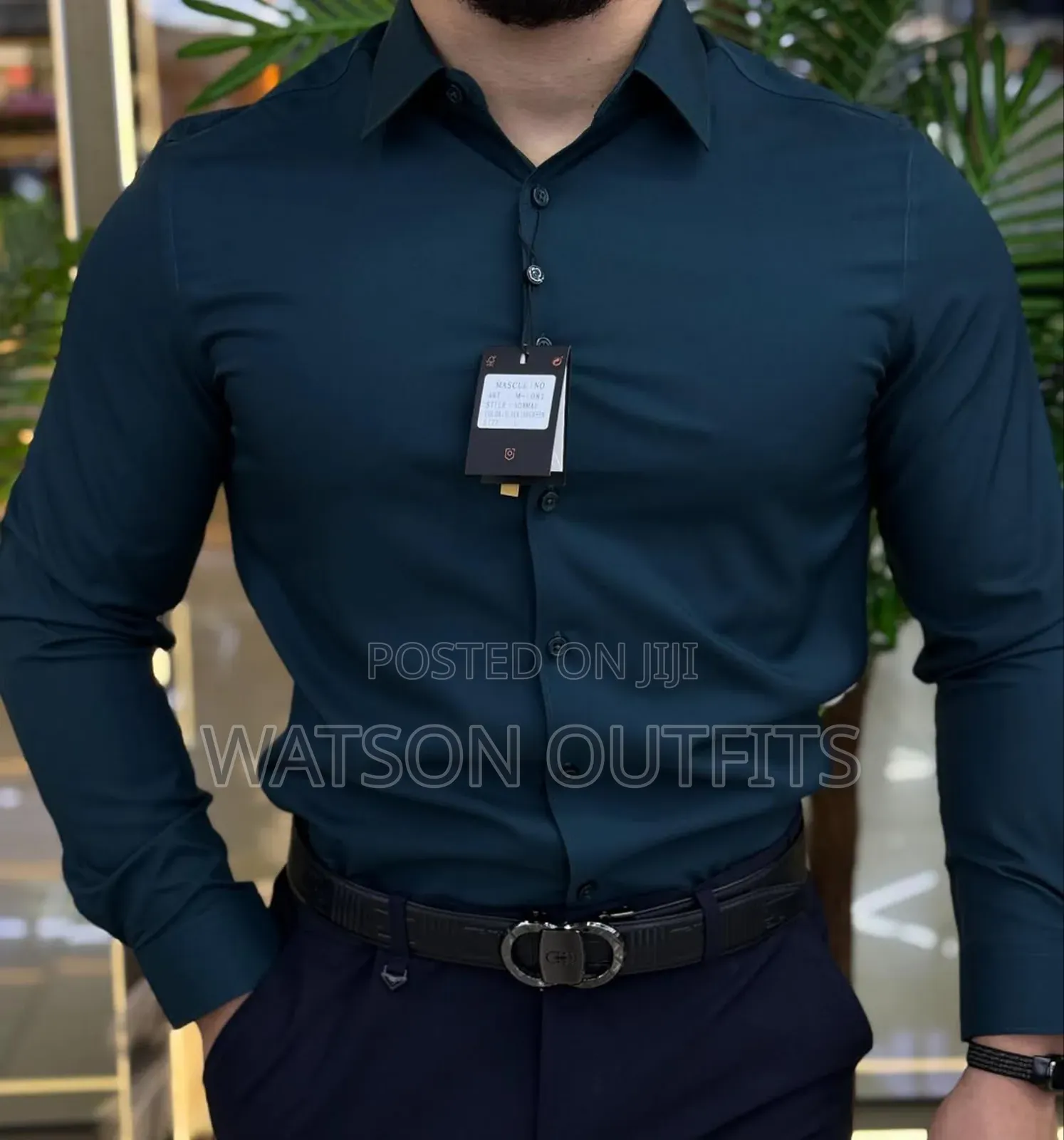 Plain Long Sleeve Men's Good Materials Shirts